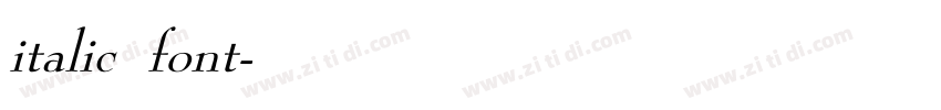 italic font字体转换